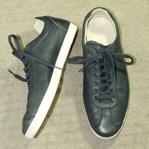 Dolce & Gabanna Men's 11 Navy Blue Leather Low Top Sneakers